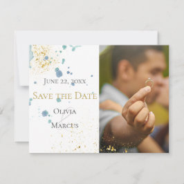 Reserve A Data CASAMENTO | Salve a data PHOTO Blue Splatters
