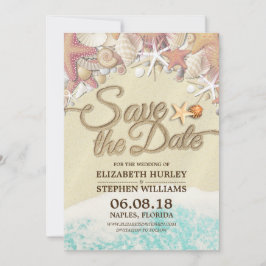 Reserve A Data Casamento Salve A Data Summer Sandy Beach Starfish
