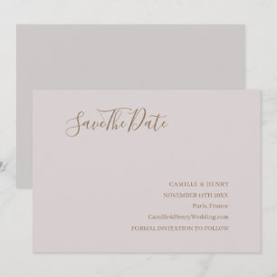 Reserve A Data Casamento Save The Date Moderno Minimalista Rosa D