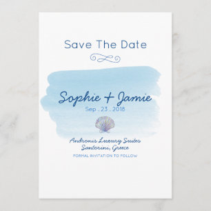 Reserve A Data Casamento Simples De Praia De Aquarela Salva A Dat