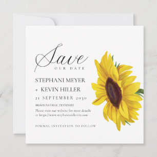 Reserve A Data Casamento Simples De Script De Girassol