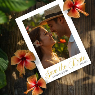 Reserve A Data Casamento Simples de Texto e Foto