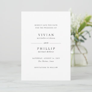 Reserve A Data Casamento Simples e Elegante