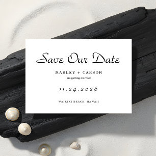 Reserve A Data Casamento Simples E Limpo De Script Minimalista