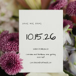 Reserve A Data Casamento Simples e Minimalista Branco Preto<br><div class="desc">Casamento Branco Simples e Minimalista Manuscrito Salve a Data</div>