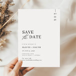 Reserve A Data Casamento Simples e Minimalista de Escritos Branco<br><div class="desc">Que sua história de amor comece com elegância eterno. Este minimalista salve a data apresenta uma bela fonte de escrita e um esquema clássico de cores preto e branco, definindo o tom de um casamento que é sofisticado e inesquecível. As linhas limpas e o layout simples garantem que seus hóspedes...</div>