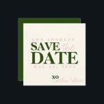 Reserve A Data Casamento simples e moderno verde e rosa<br><div class="desc">Apresentamos nossos cartões de Save the Date de casamento,  projetados com um tema simples e moderno em verde e rosa. Esses cartões são a maneira perfeita de anunciar seu casamento próximo e definir o tom do seu dia especial de uma forma fresca e vibrante.</div>