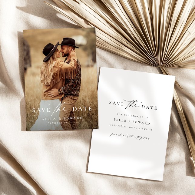 Reserve A Data Casamento Simples Elegante (Criador carregado)