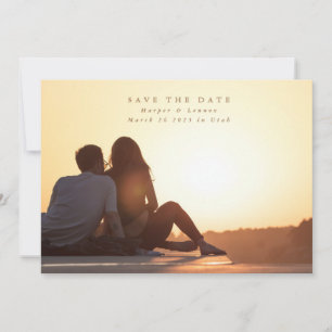 Reserve A Data Casamento Simples Elegante De Fotos De Minimalismo