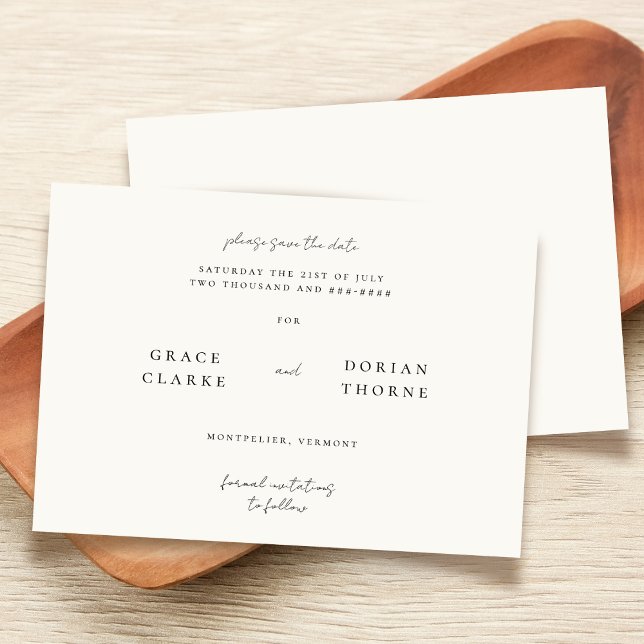 Reserve A Data Casamento Simples Elegante De Toneladas Neutrais D (Criador carregado)