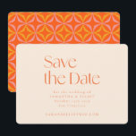 Reserve A Data Casamento Simples Geométrico Retro Laranja Moderno<br><div class="desc">Casamento Simples Geométrico Retro Laranja Moderno Salvar a Data</div>