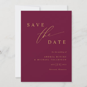 Reserve A Data Casamento Simples Moderno Amora e Ouro
