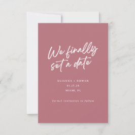 Reserve A Data Casamento Simples Moderno Finalmente Marcamos uma 