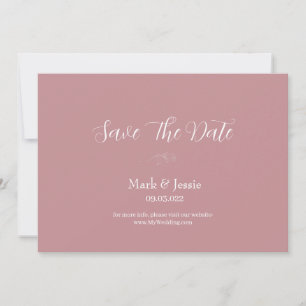 Reserve A Data Casamento Simples Rosa e Branco ROE