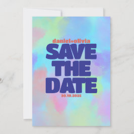 Reserve A Data Casamento Suave Profundo e Roxo
