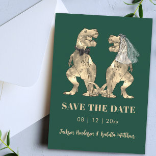 Reserve A Data Casamento Temático de Dinossauros Verde