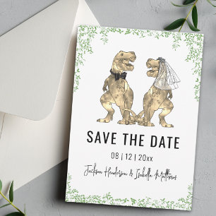Reserve A Data Casamento Temático de Dinossauros Verde