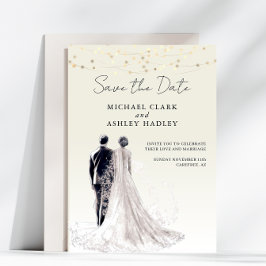 Reserve A Data Casamento Tradicional de Script Elegante