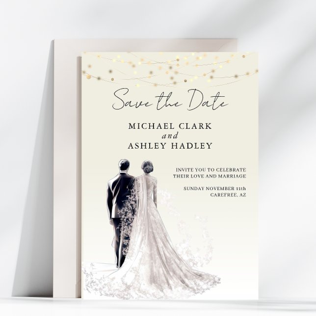 Reserve A Data Casamento Tradicional de Script Elegante (Criador carregado)