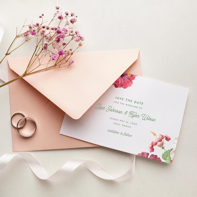 Reserve A Data Casamento tropical (Criador carregado)