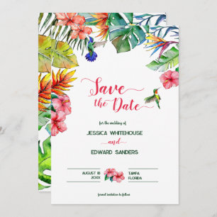 Reserve A Data Casamento Tropical de Hibiscus Havaiano Salve a Da