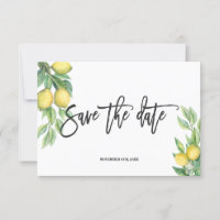 Casamento Tropical de Lemon de Aquarela Elegante