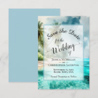 Casamento Tropical de Praia com Caligrafia Elegant