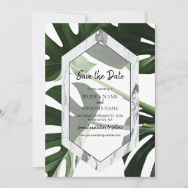 Reserve A Data Casamento Tropical Monstera Marble