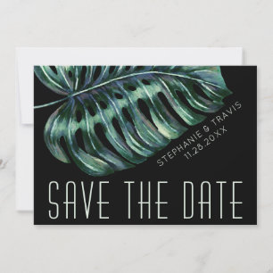 Reserve A Data Casamento Tropical Negra de Mod Monstera Dark Mood