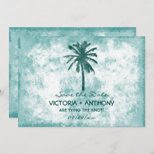 Reserve A Data Casamento Tropical Palm Tree Beach Salve A Data