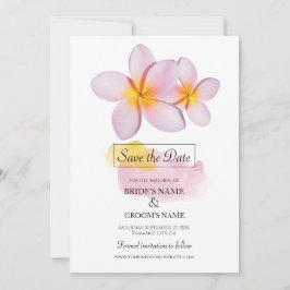 Reserve A Data Casamento Tropical Plumeria Frangipani