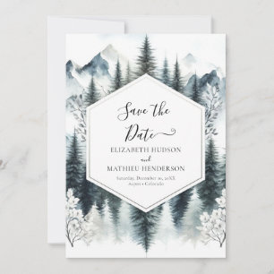 Reserve A Data Casamento Único de Montanha de Pico