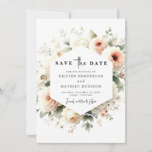 Reserve A Data Casamento Único de Peach Boho