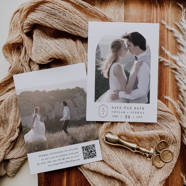 Reserve A Data Casamento Único Elegante Neutral Clássico de Boho (SHYLAH Classic Neutral Elegant Boho Unique Wedding Save The Date)