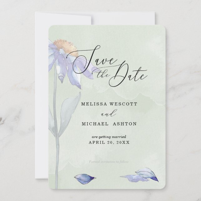 Reserve A Data Casamento Verde Da Margarida Rústica Rústica Da Aq (Frente)