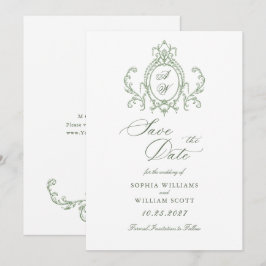 Reserve A Data Casamento Verde da Ornamentado Vitoriana Grace Flo