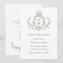 Reserve A Data Casamento Verde da Ornamentado Vitoriana Grace Flo