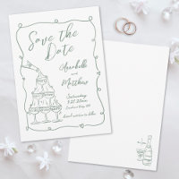 Casamento Verde Desenhado à Mão com Toques Caprich