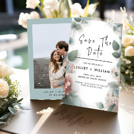 Reserve A Data Casamento Verde do Pastel Peach Mint Moss Sage