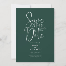Reserve A Data Casamento Verde Elegante Moderno do Código QR Emer