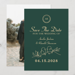 Reserve A Data Casamento Verde Esmeralda