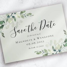 Reserve A Data Casamento Verde Eucalyptus Sage