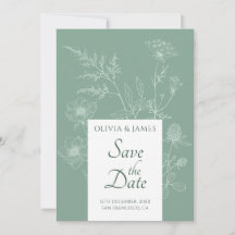 Casamento Verde Mínimo de Sage de Flor Selvagem Mo