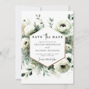 Reserve A Data Casamento Verde Moderno Minimal Boho Sage