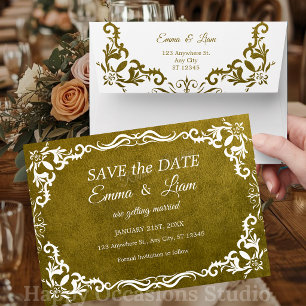 Reserve A Data Casamento Verde Rústico Mexicano – Salve a Data