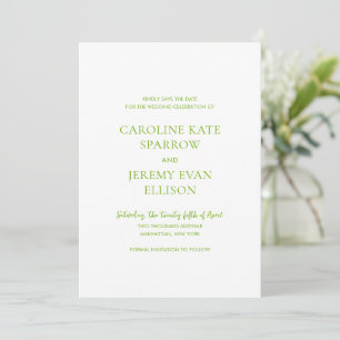 Reserve A Data Casamento Verde Vibrante Limpo Código QR Elegante
