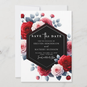 Reserve A Data Casamento Vermelho De Crimson Impressionante Elega