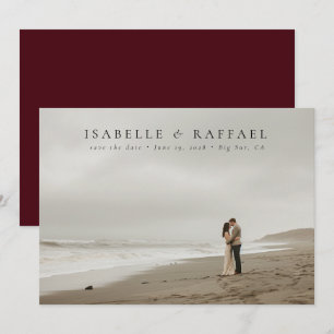 Reserve A Data Casamento Vermelho Marrom Luxuoso Elegante Foto