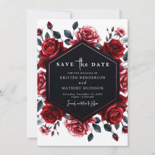Reserve A Data Casamento Vermelho Mínimo de Romance Crimson
