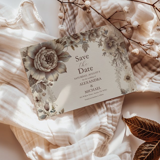 Reserve A Data Casamento Vintage Art Nouveau (Criador carregado)